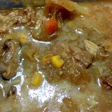 コリアンダー風味のワイン漬け豚肉のカレースープ